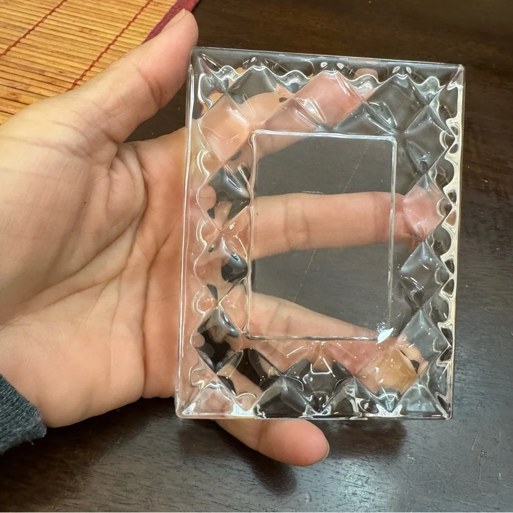 Lenox Lead Glass Quilted Diamond Look Standing Picture Frame